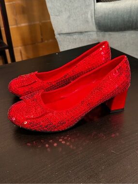 Ruby sequin block heeled Dorothy Wizard of Oz size 7